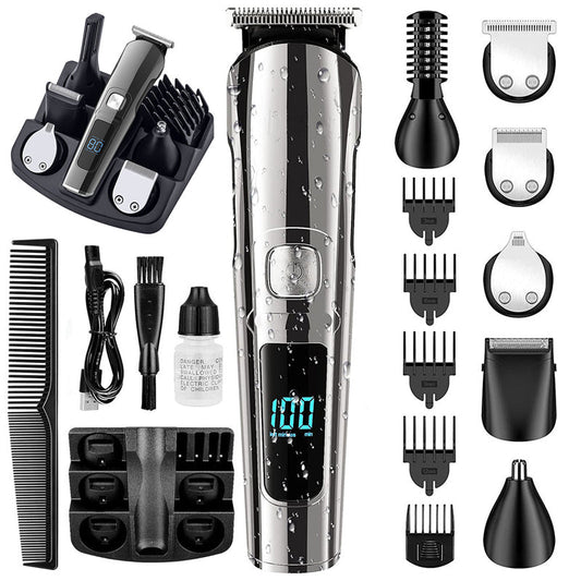 Kit de toilettage étanche pour hommes avec tondeuses